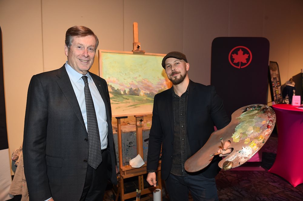 John Tory with artist Matthew Mancini