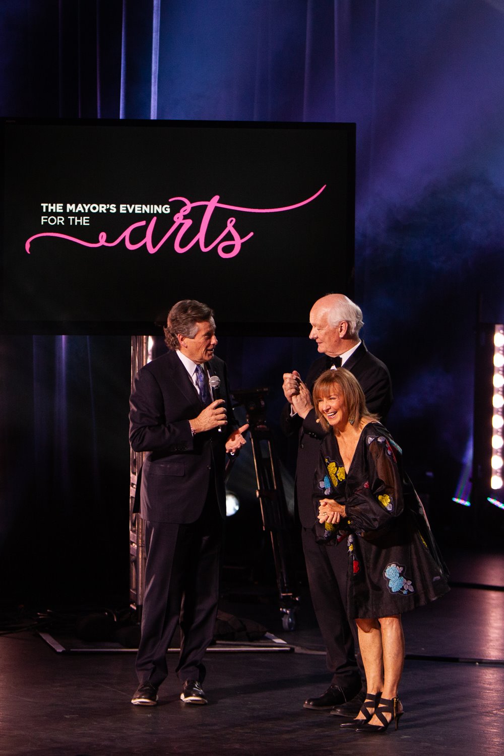 John Tory speaks with Colin Mochrie and Debra McGrath