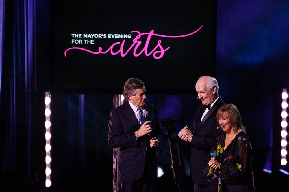 John Tory speaks with Colin Mochrie and Debra McGrath