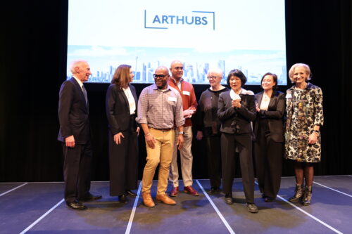 Mayor Olivia Chow, Kelly Langgard, Sarah Diamond and others attend the Culture Connects 5 à 7 event on Feb. 3, 2025.